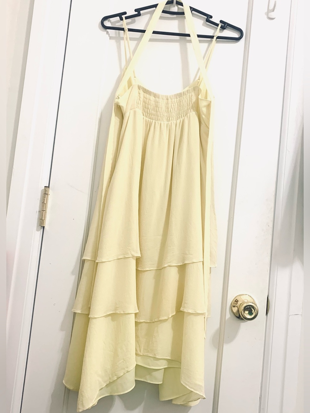 Club Monaco Light Yellow Layered Spaghetti-Strap Dress - Picture 5 of 11